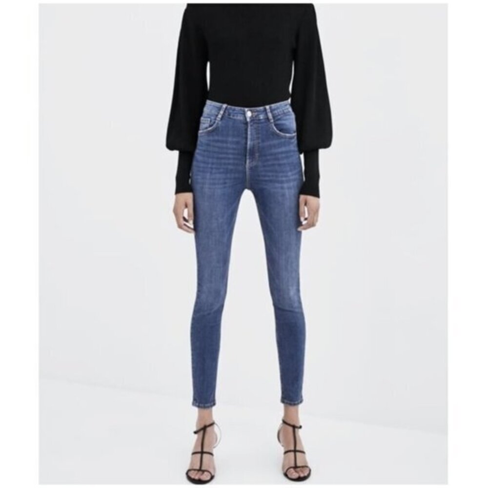 Zara Women's Skinny Jeans - Blue